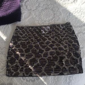 Express animal print sequin skirt. NWOT